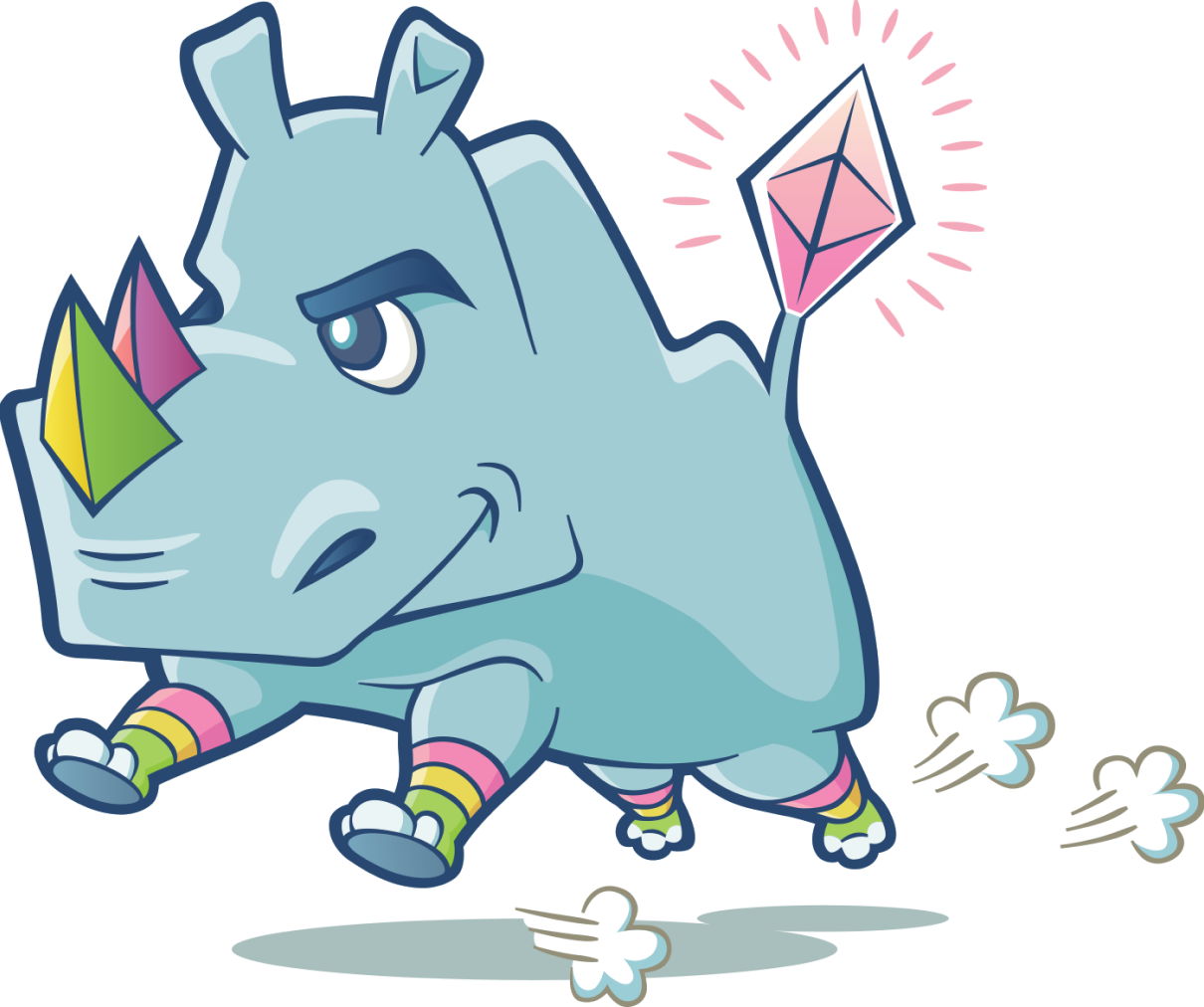 插图：Rhino Mascot 的质押启动板。