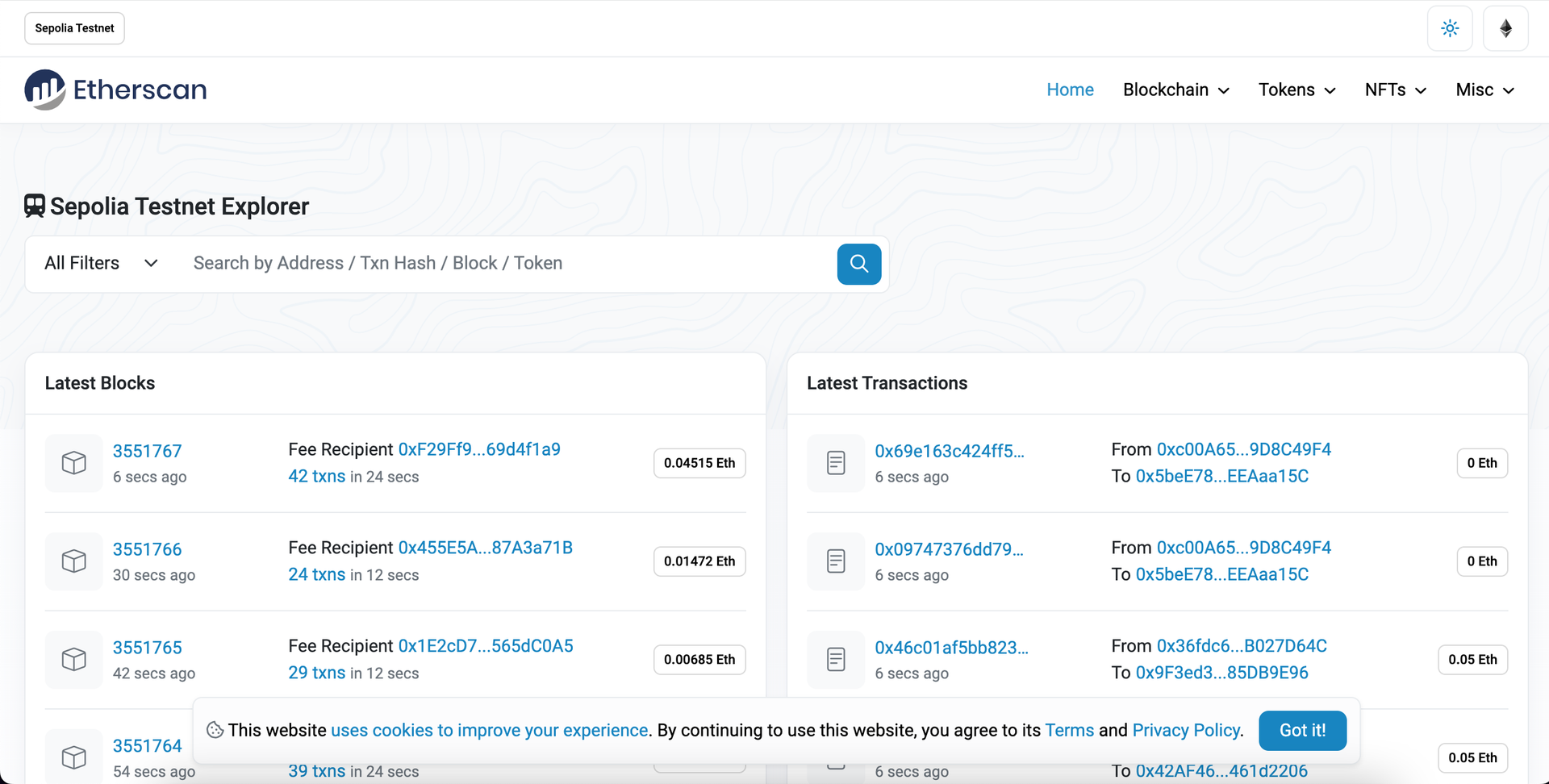 在 Etherscan 区块浏览器 上查看你的合约地址